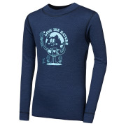 T-shirt fonctionnel enfant Sensor Merino DF Planet Deep Blue bleu foncé Deep Blue