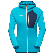 Veste polaire fonctionnelle femme Mammut Aenergy Light ML Hooded Jacket bleue sky-marine