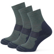 Chaussettes Zulu Merino Men 3 pack vert / noir