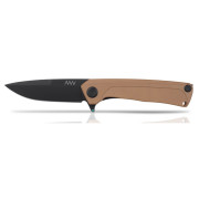 couteau pliant Acta non verba Z100 DLC/Plain Edge, G10 brun Coyote/Black