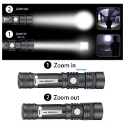 Lampe torche rechargeable Solight LED 400lm + cyclo