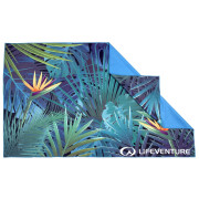 Serviette sechage rapide LifeVenture Printed SoftFibre Trek Towel bleu / vert Tropical