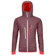 Veste femme Ortovox Swisswool Piz Boe Jacket W rouge mountain rose