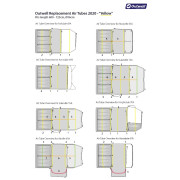 Tubes de rechange Outwell Air Repair - Tube kit 3 (yellow)