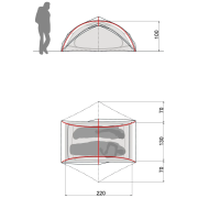 Tente ultra-légère 2 personnes Vaude Ultralight Space 2P
