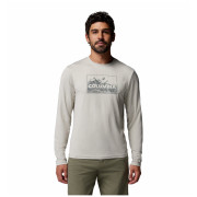 T-shirt homme Columbia Parsons Point™ Ls Graphic Tee beige Dark Stone Heather Framed Peakscape