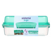 Boîte aliments Sistema Lunch Stack To Go Rectangle turquoise mint