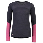 T-shirt fonctionnel femme Mons Royale Bella Tech LS gris / rose IronMicro/Rosewood