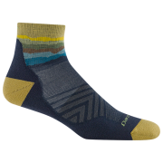 Chaussettes homme Darn Tough Run Quarter Ultra-Lightweight With Cushion gris / jaune skyracer blue