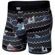 Caleçon Saxx Daytripper Boxer Brief Fly noir / gris getSharky/grey