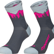 Chaussettes Dynafit Traverse Mid Sk gris / rose cinder PINK GLO/6070
