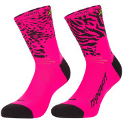 Chaussettes Dynafit Run Wild Mid Sk rose pink glo/0910