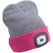 Bonnet avec lumière Extol Light gris / rose Gray/Pink