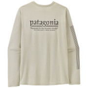 T-shirt homme Patagonia M's L/S Cap Cool Daily Shirt - Hut Tripper blanc Dyno White