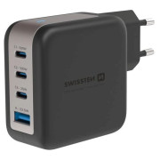 Adaptateur Swissten GaN Travel Charger 100W 3X USB-C PD + USB-A