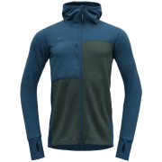 Sweatshirt fonctionnel homme Devold Nibba Pro Merino Jkt Hood bleu / gris Flood/Woods