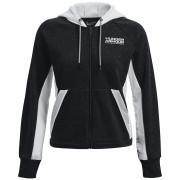 Sweat-shirt femme Under Armour Rival + FZ Hoodie vert Black / White / White