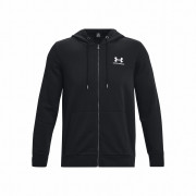 Sweat-shirt homme Under Armour Essential Fleece FZ Hood vert Black/White