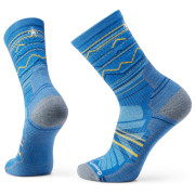 Chaussettes Smartwool Hike Light Cushion Mountain Range Pattern Crew Socks bleu / bleue claire Laguna Blue