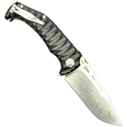 couteau pliant Dachs Knives Charon EVO noir Black Micarta