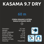 Corde d'escalade Camp Kasama 9.7 Dry - 60m