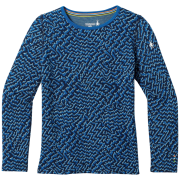T-shirt fonctionnel enfant Smartwool Kids' Classic Thermal Merino Base Layer Crew bleu NIVAL BLUE RETRO LINE