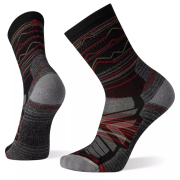 Chaussettes Smartwool Hike Light Cushion Mountain Range Pattern Crew Socks vert black