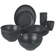 Set de vaisselle Bo-Camp Orville 16 ks gris foncé Anthracite