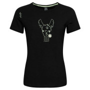 T-shirt femme Chillaz Valencia Happy Alpaca noir Black