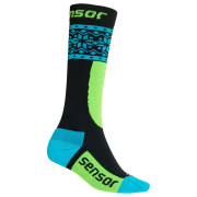 Chaussettes hautes Sensor Thermosnow Norway vert Black/Blue
