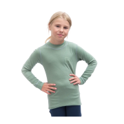 T-shirt fonctionnel enfant Sensor Merino DF Logo Up Basil Green
