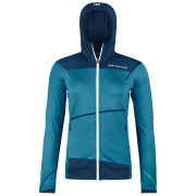 Veste polaire fonctionnelle femme Ortovox Fleece Light Hoody W bleue mountain blue