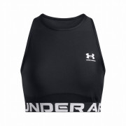 Top femme Under Armour HeatGear Rib Tank noir / blanc Black