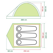 Tente de randonnée Coleman Darwin 3