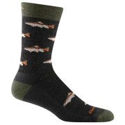 Chaussettes homme Darn Tough Spey Fly Crew vert foncé charcoal