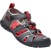 Sandales enfant Keen Seacamp II CNX K gris / rouge magnet/drizzle