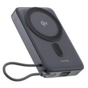 Banque d'énergie Swissten 10000 mAh Qi2 MagSafe power bank gris