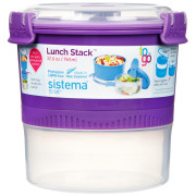 Boîte aliments Sistema Round Lunch Stack TO GO 965ml violet