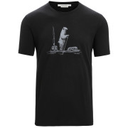 T-shirt fonctionnel homme Icebreaker Men Tech Lite II SS Tee Polar Paddle vert Black