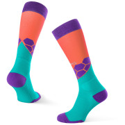 Chaussettes de compression Warg Runner W bleu / orange aqua/orange