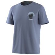 T-shirt fonctionnel homme Smartwool Men's Lunar Bear Active Short Sleeve Graphic Tee bleu foncé NIGHTFALL BLUE