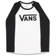 T-shirt femme Vans Drop V Ls Raglan-B blanc / noir White