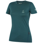 T-shirt femme Zulu Merino Fire 160 Short pétrole petrol