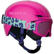 Ensemble casque et lunettes Scott Keeper 2 + Witty Jr rose neon pink