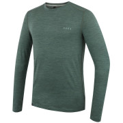 T-shirt homme MOOA MerinoSilk 160 long vert green melange