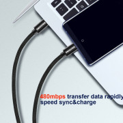 Câble données et chargement Swissten Textile USB-C / USB-C 2 m