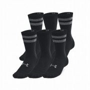 Jeu de chaussettes Under Armour Essential 6Pk Crew noir Black/Black/Castlerock