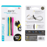 Set de connexion Nite Ize Gear Tie Cordable mix1 Různé barvy