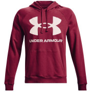 Sweat-shirt homme Under Armour Rival Fleece Big Logo HD rouge / blanc Black Rose / / Onyx White