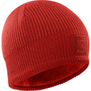 Bonnet Salomon Logo Beanie rouge / gris GojiBerry/RdDahlia